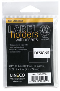 Lineco Label Holders, Pack of 12
