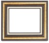 Brushed Walnut Finish, Gold Leaf Band