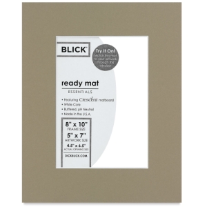 Blick Ready Mat Singles, Manor White, 8&quot x 10&quot (4-1/2&quot x 6-1/2&quot opening)