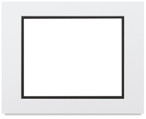 Pre-Cut Double Mat, Vivid White w/Deep Black