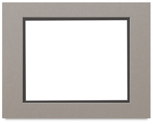 Pre-Cut Double Mat, Gray w/Dark Gray