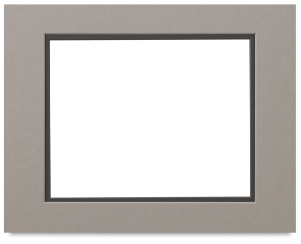 Pre-Cut Double Mat, Gray w/Dark Gray