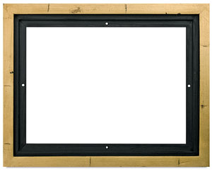 Floater Frame, Gold Leaf w/Black, 7/8" Depth