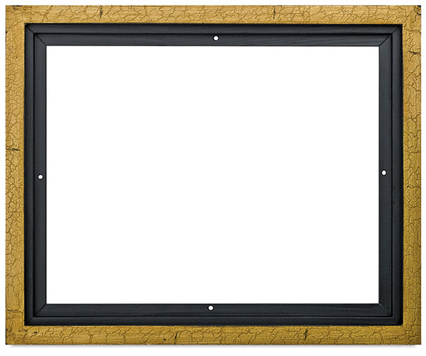 Floater Frame, Gold Crackle, 7/8" Depth