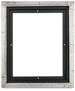 Floater Frame, Silver Crackle