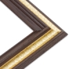 Brushed Walnut with Gold Leaf Band