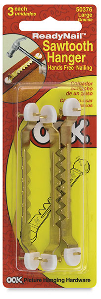 Large ReadyNail Sawtooth Hangers, Pkg of 3