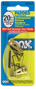 Padded Hangers, 20&nbsp;lb Capacity, Pkg of 3
