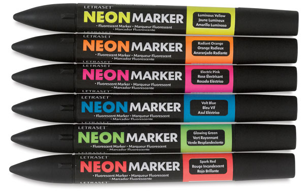 Neon Markers, Set of 6