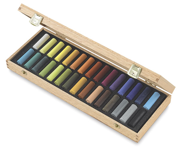 Set of 30, Half-Sticks, Wood Box