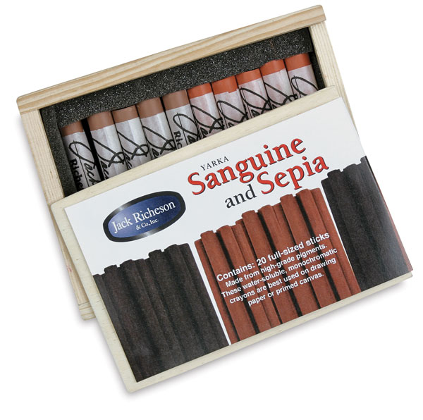 Yarka Sanguine and Sepia Drawing Crayons BLICK art materials