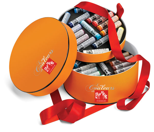 Neoart Watersoluble Wax Pastels Round Box Gift Set, 30 Colors