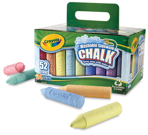 Sidewalk Chalk, Bucket of 52