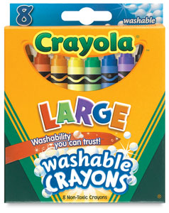 Large Washable Crayons, Set of 8
