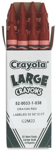 Large Red Crayons (Bulk)