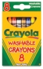 Washable Crayons, Set of 8