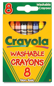Washable Crayons, Set of 8 Washable Crayons, Set of 8