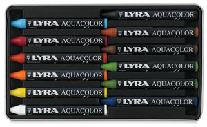 Water-Soluble Crayons, Set of 12 Colors