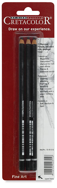 Charcoal Pencils, Pkg of 3
