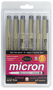 Set of 6, Size 05 Assorted Colors