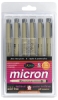 Set of 6, Size 005 Assorted Colors