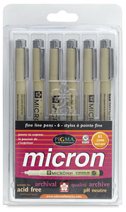 Set of 6, Size 01 Assorted Colors
