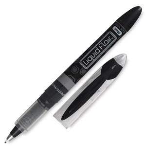 Liquid Flair Medium Point Pen, Black
