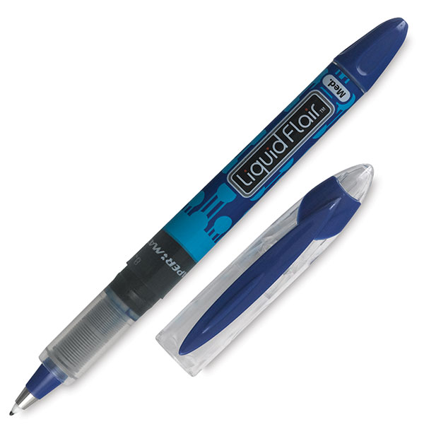 Liquid Flair Medium Point Pen, Blue