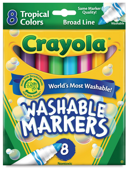 Set of 8, Tropical Colors, Broad Tips