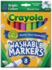 Set of 8, Bright Colors, Broad Tip
