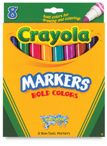 Set of 8, Bold Colors, Broad Tip