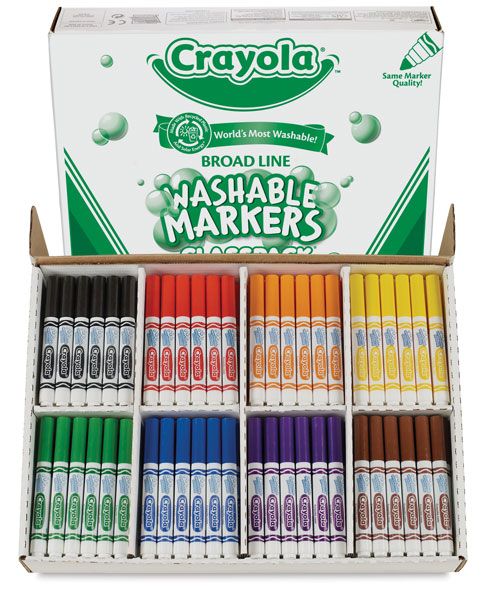 Classpack of 200 Assorted Colors, Broad Tips