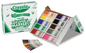 Classpack of 200 Assorted Colors, Thin Line