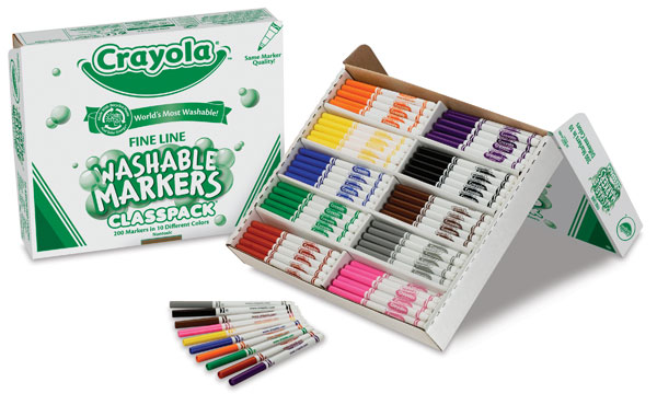 Classpack of 200 Assorted Colors, Thin Line