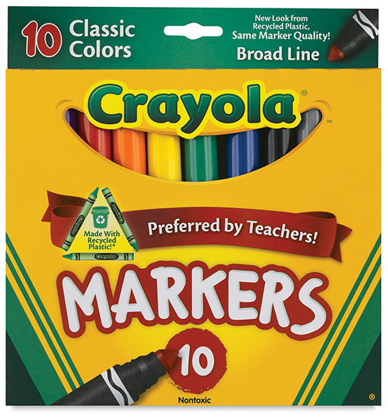 Set of 10 Classic Colors, Broad Tip