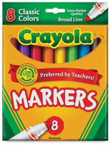 Set of 8 Classic Colors, Broad Tip