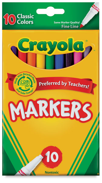 Set of 10 Classic Colors, Thin Line