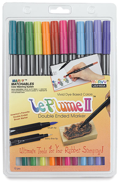 Set of 12 Markers, Bright Colors
