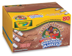 Classpack of 80 Multicultural Markers, Broad Tips