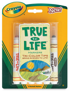 True to Life Markers, Set of 6