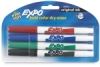 Assorted Fine Tip Dry Erase Markers, Set of 4