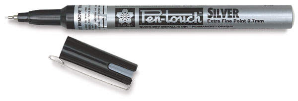 Extra-Fine Tip Marker, Silver