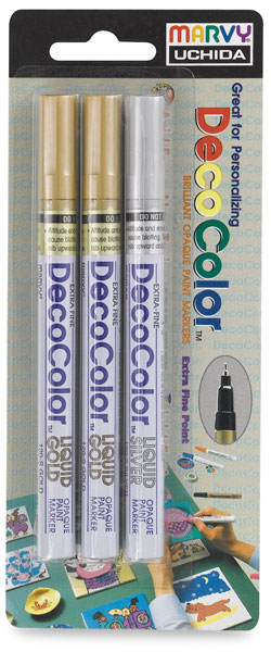 Metallic Set of 3, Extra Fine Tip