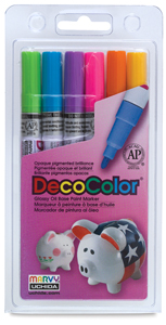 Hot Colors Set of 6, Fine Tip