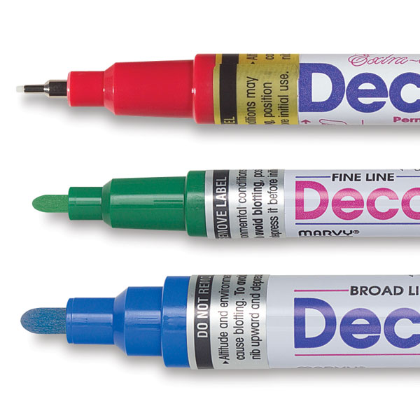 Extra Fine Tip (Top), Fine Tip (Middle), and Broad Tip (Bottom)
