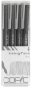 Set of 4 Fine Nib Gray