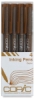 Set of 4 Fine Nib Sepia