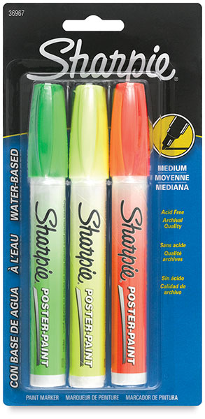 Set of 3, Fluorescent, Medium Point 