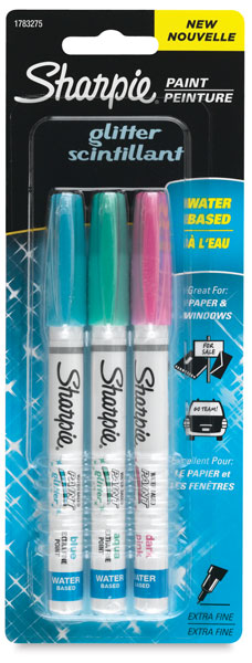 Set of 3, Dark Glitter, Extra-Fine Point