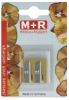 Wedge Brass Pencil Sharpener, Double Hole